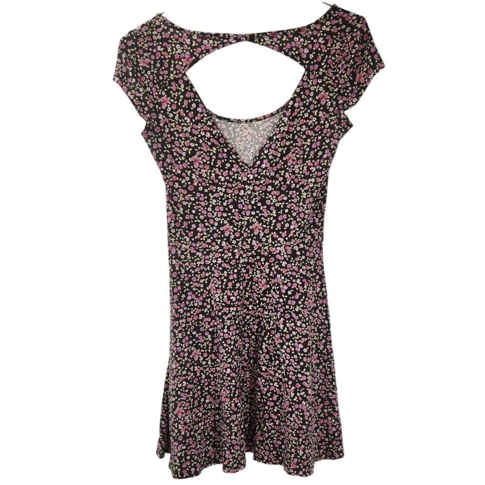 AMERICAN EAGLE Short Sleeve Floral Dress Womens Size Extra Small XS - Picture 2 of 4
